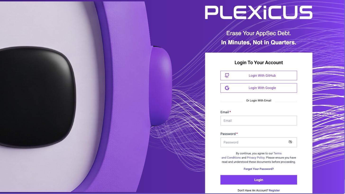 Plexicus login page